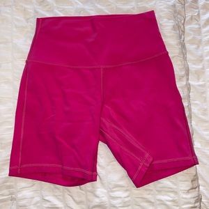 Lululemon sonic pink biker shorts